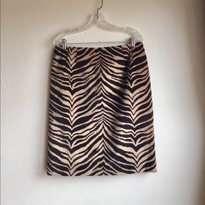 Talbots leopard print skirt